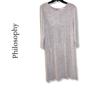 NWOT Philosophy Gray 3/4 Sleeve Sweater Dress